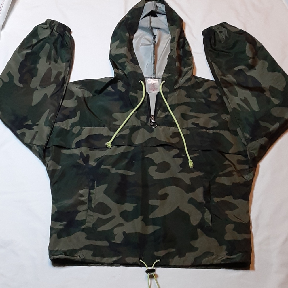 NO BOUNDARIES camouflage 1/2 zip jacket XS